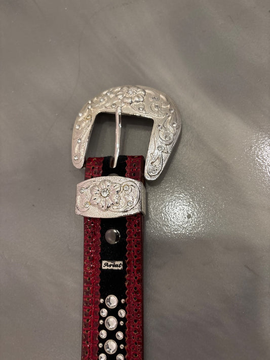Ariat Belt, Black/red, One Size, Used - Excellent