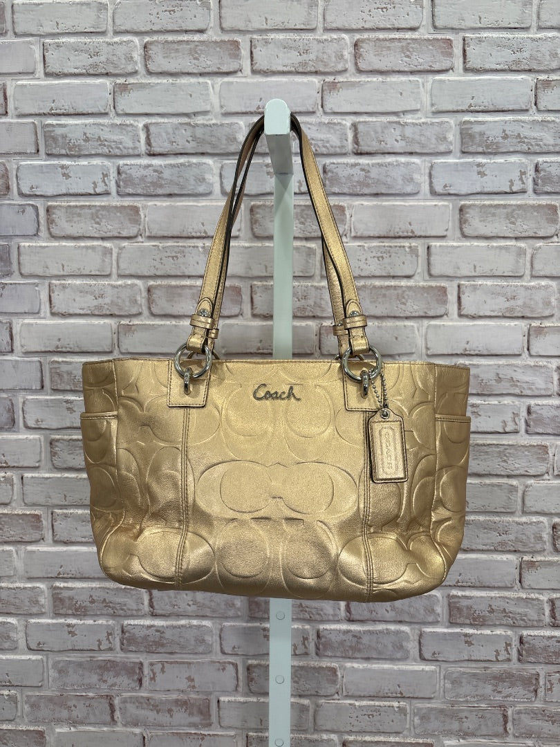 Coach Handbag, Gold, One Size, Used - Excellent