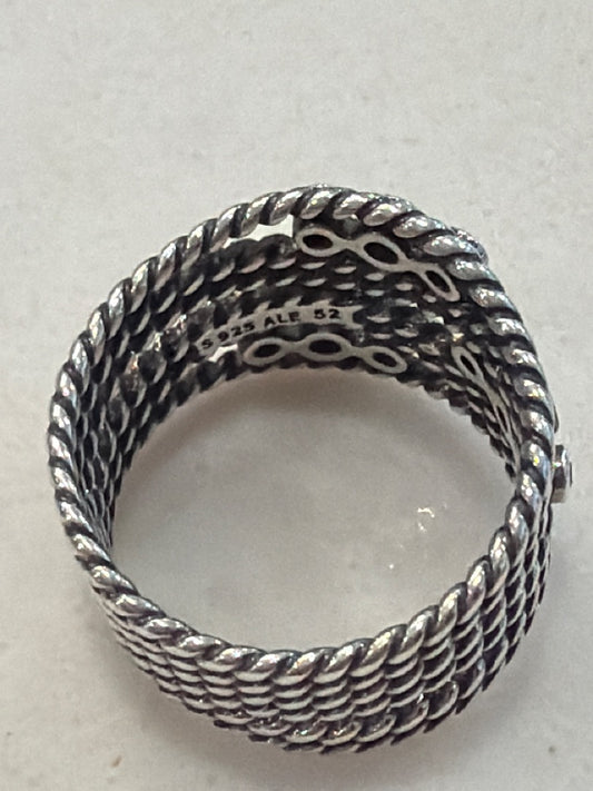 Pandora Ring, Silver/purple, Used - Good