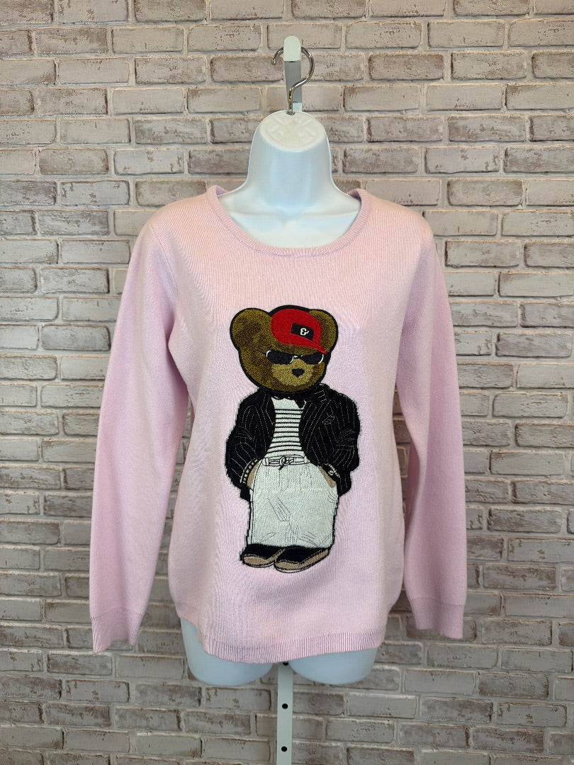 Leo & Ugo Sweater, Pink multi, Small, Used - Good