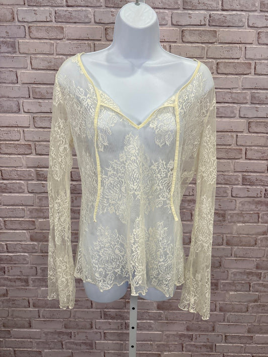 Moda international Shirt, Cream, Large, Used - Good