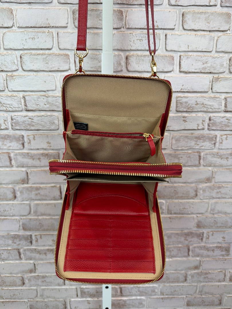 Levenger Crossbody, Red, One Size, Used - Excellent