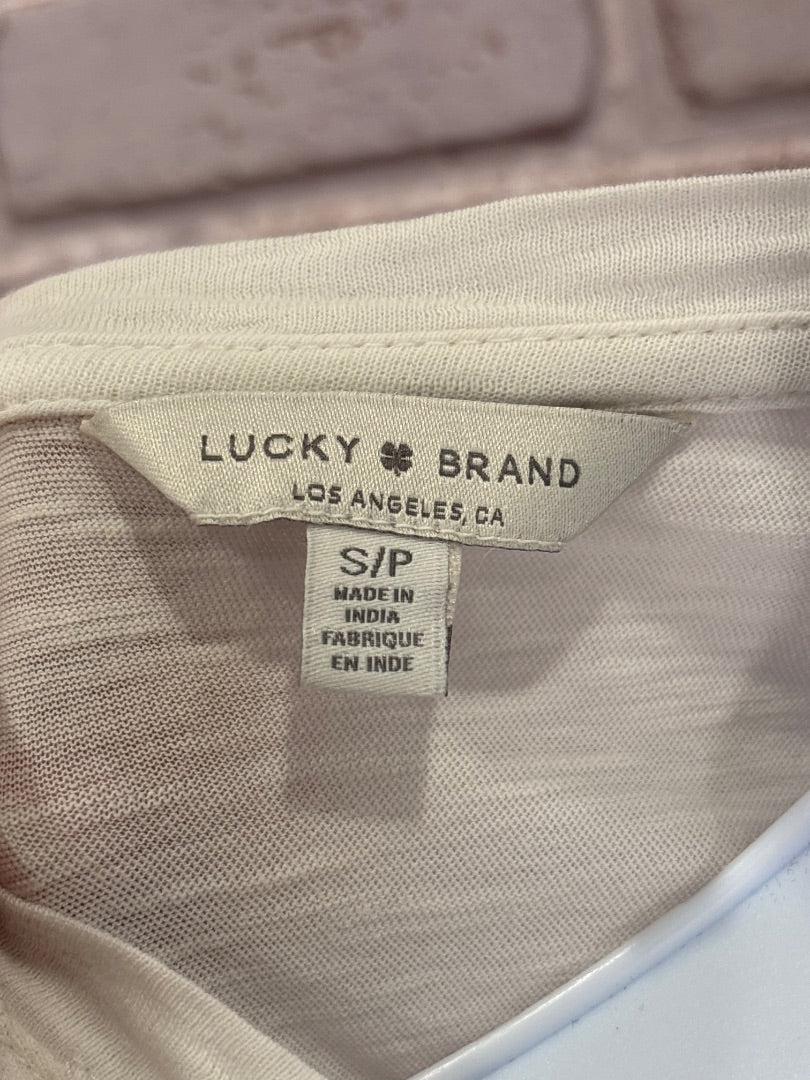 Lucky Brand Tee shirt, White/navy, Medium, Used - Good
