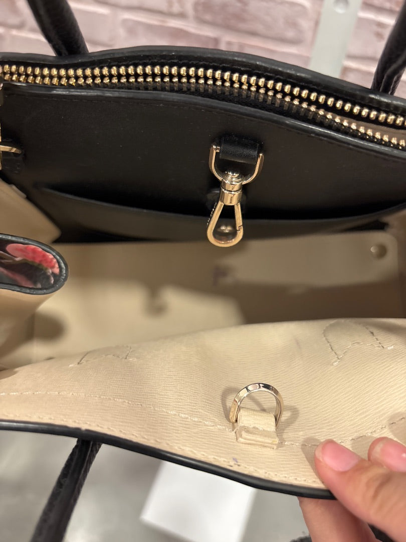 Kate Spade Handbag, Black/pink floral, One Size, Used - Good