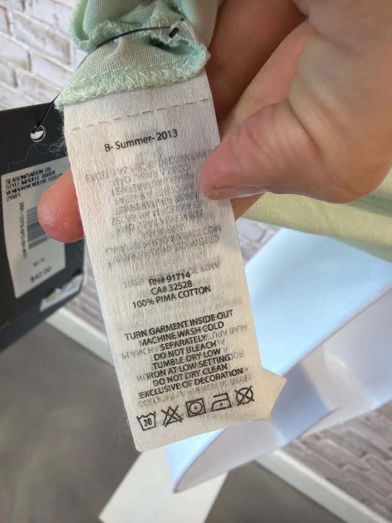 Armani Exchange Tee Shirt – Mint/Yellow, XS – New With Tags Condition