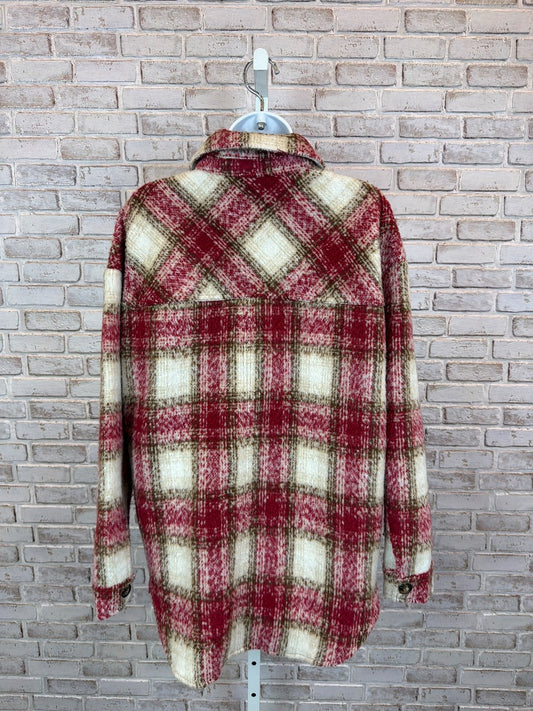 LA Hearts Jacket, red plaid, Medium, Used - Good