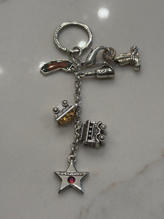Brighton California Keychain, Silver, One Size, Used - Good