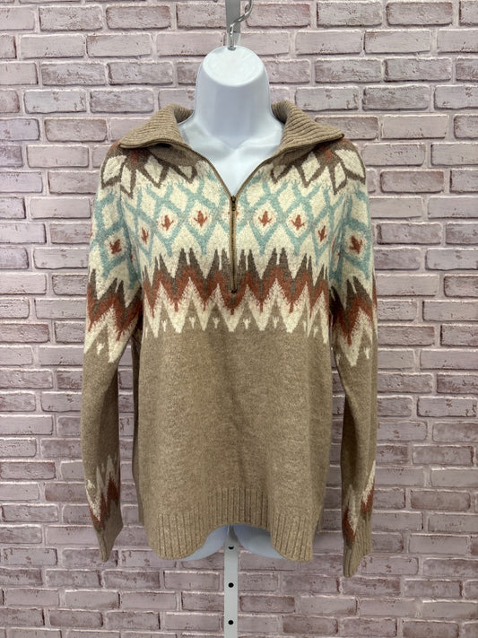 Grace & Lace Sweater, Brown multi, Large, New With Tags