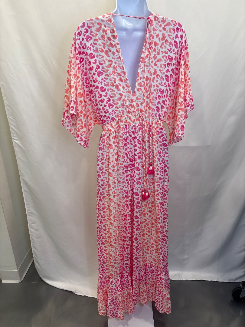 Coco + Carmen Dress, Pink leopard, S/M