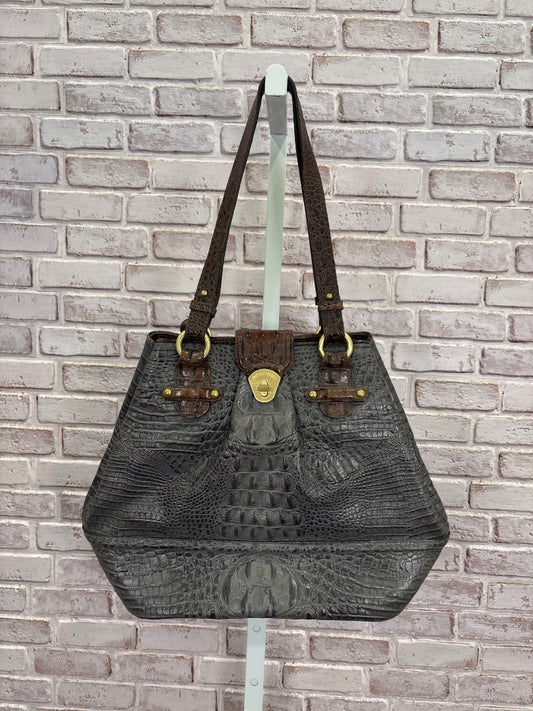 Brahmin Handbag, Grey/brown, One Size, Used - Excellent