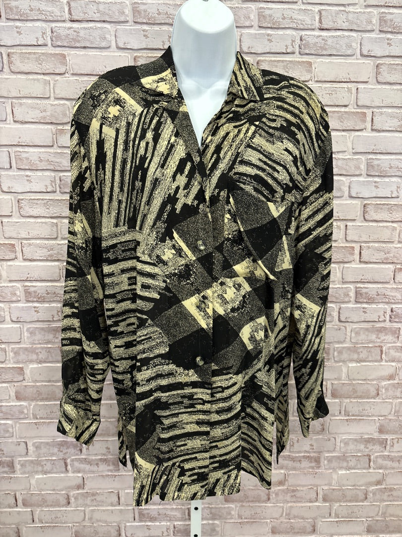 Jones New York Shirt, Yellow/black, 8, Used - Good