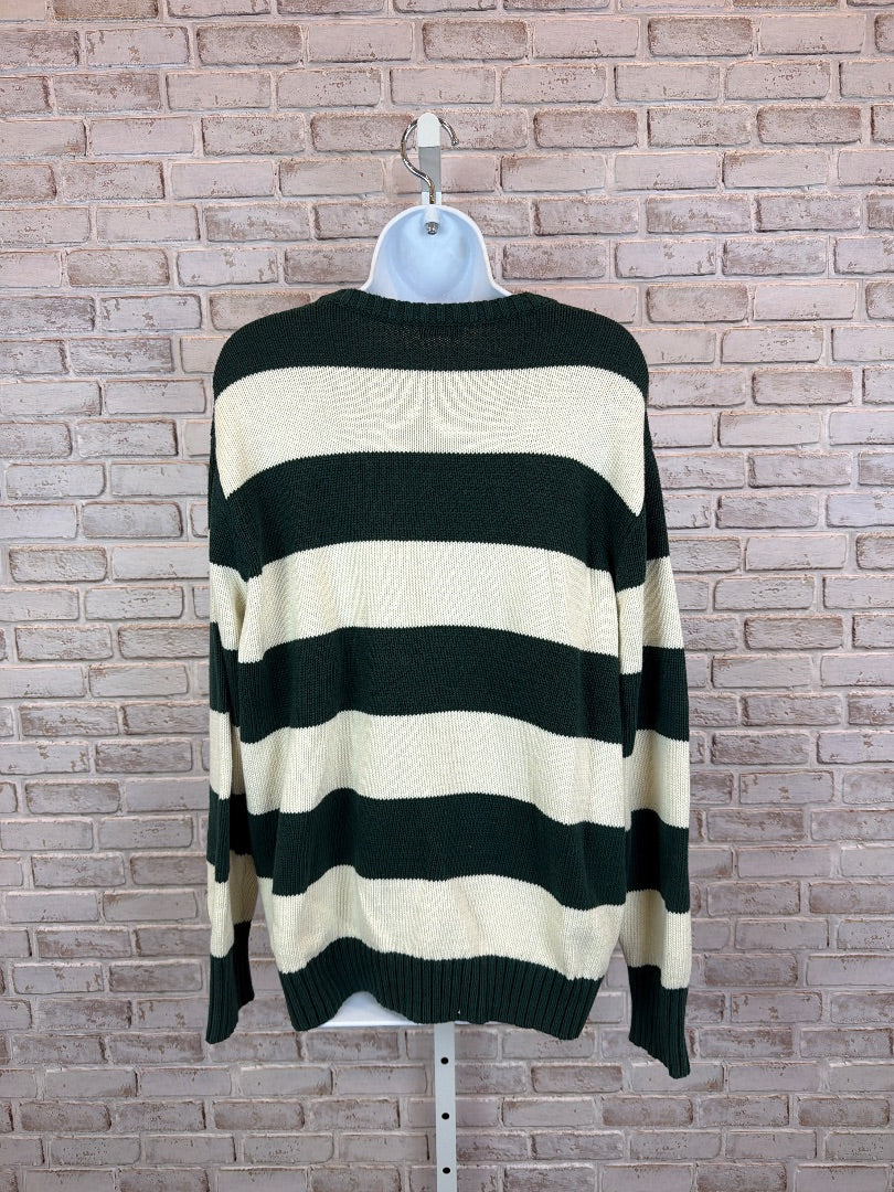 John Galt Sweater, Green/white stripes, One Size, Used - Good