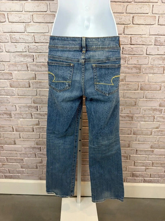 American eagle Bottom - Jeans – American Eagle Stretch Denim Slim Boot Cut Jeans, Denim, 8 short, Used - Good