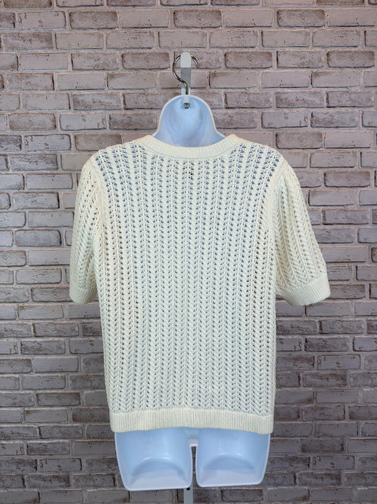 Cabi Cardigan, White, Medium, Used - Good