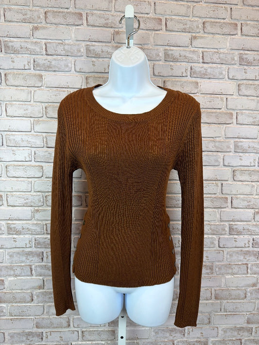 Hooked Up Shirt, Brown, Medium, New With Tags