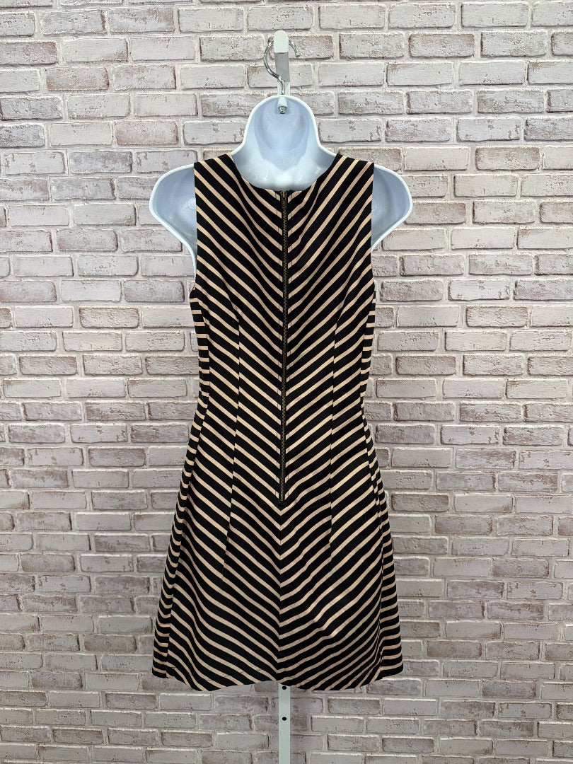 Monteau Dress, black/beige stripes, Medium, Used - Good