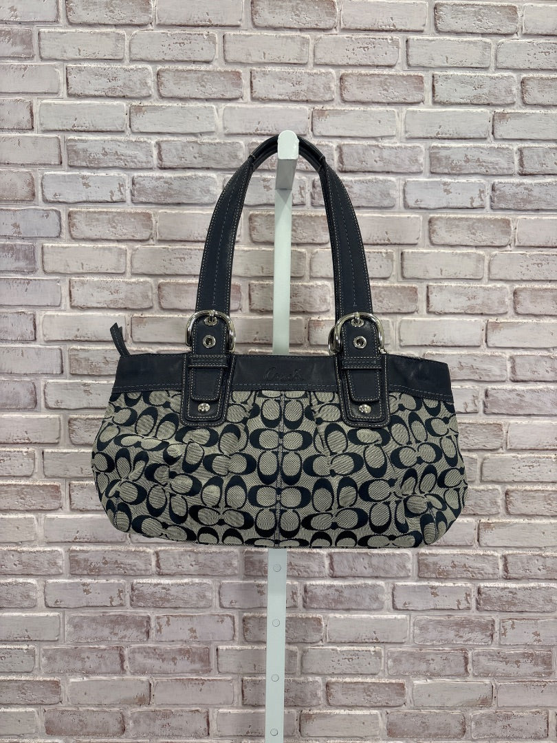 Coach Handbag, Navy monogram, One Size, Used - Good