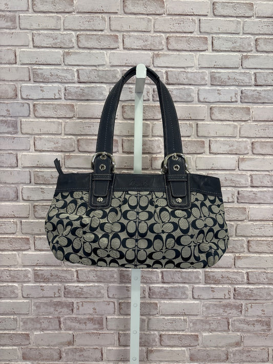 Coach Handbag, Navy monogram, One Size, Used - Good