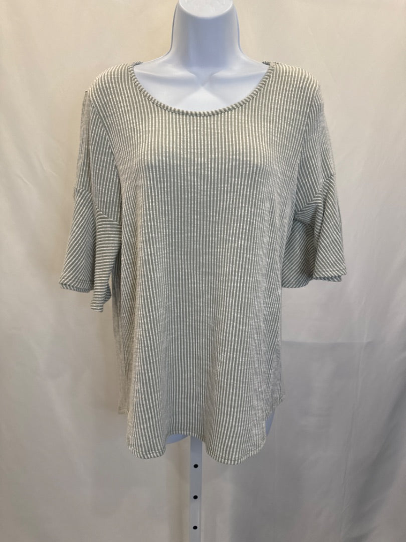 GYFT Shirt, Green/white stripes, Medium