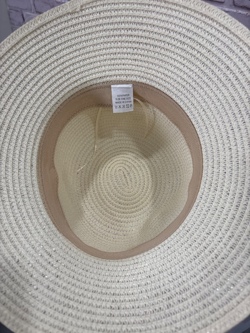 S.Christina Sun hats, Straw/yellow, One Size, New With Tags