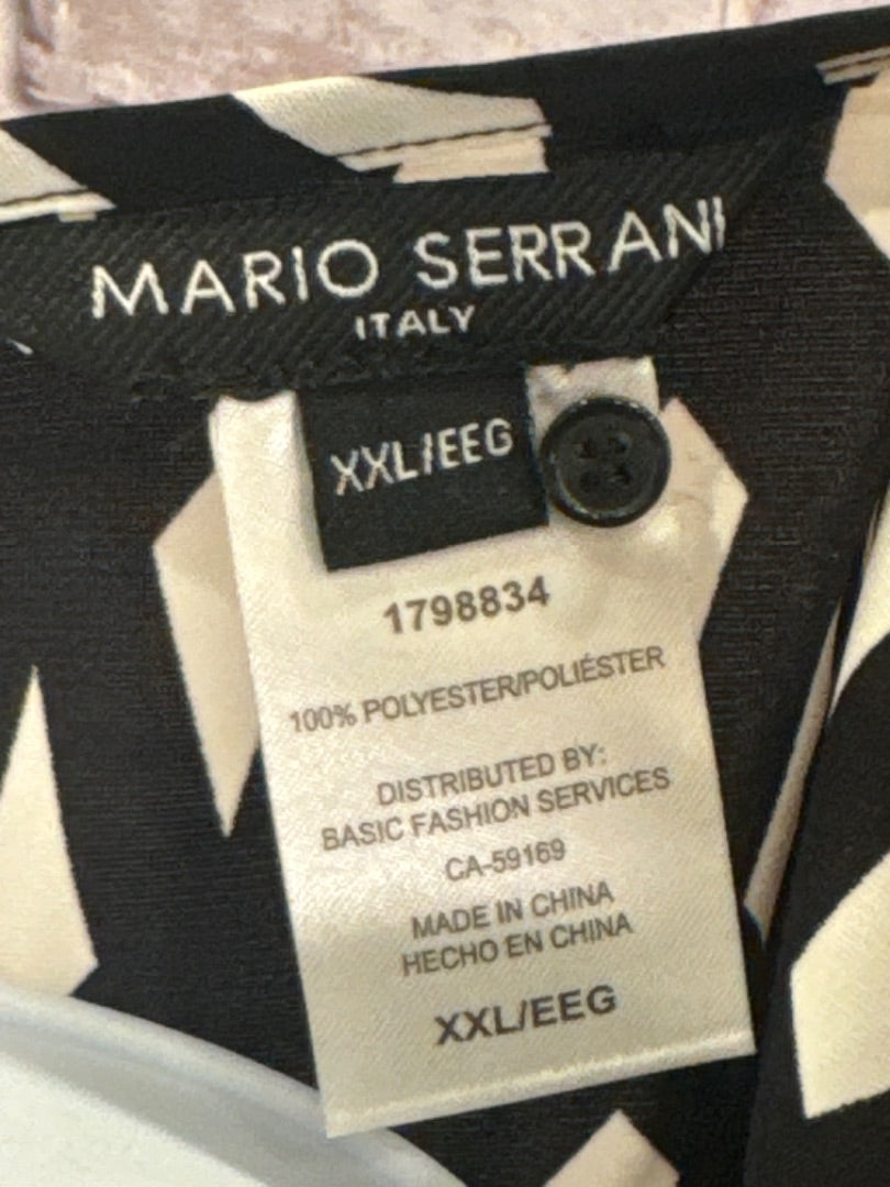 Mario serrani Tank top, Black/white, XXL, Used - Good