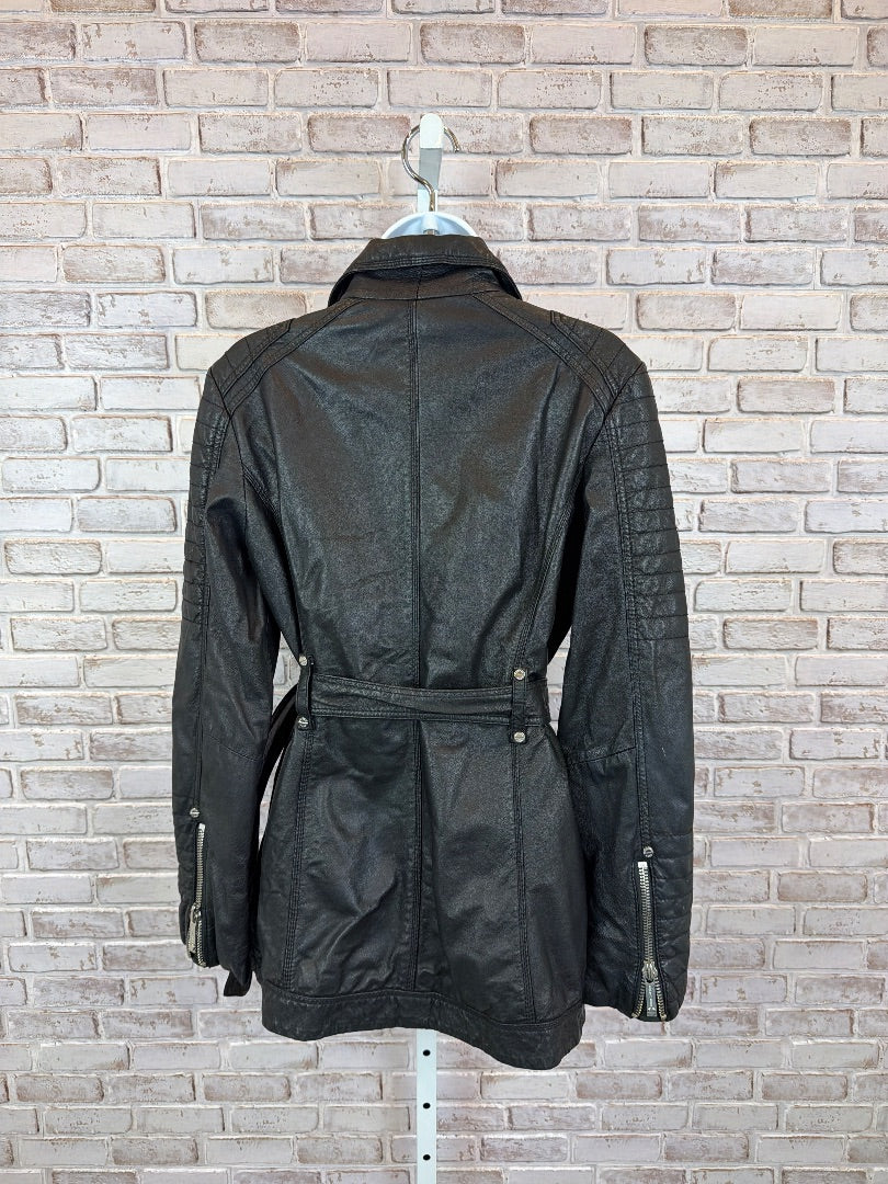 Michael Kors Leather Jacket, Black, Medium, Used - Good