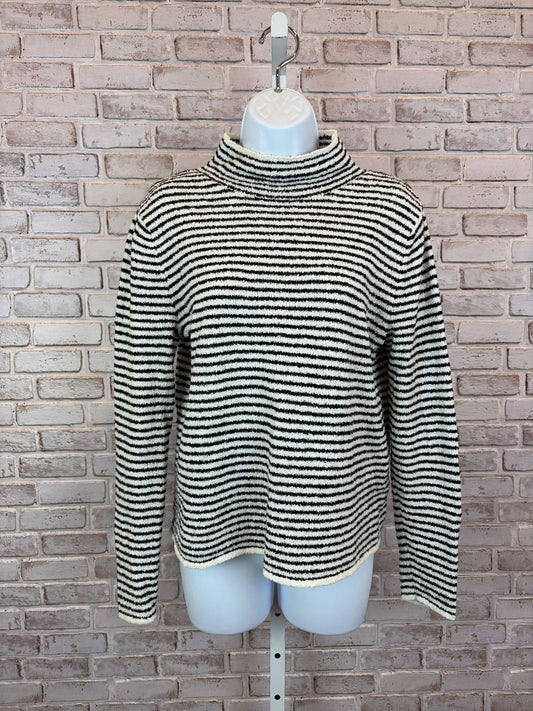 J.crew Sweater, Black/white stripes, Small, Used - Good