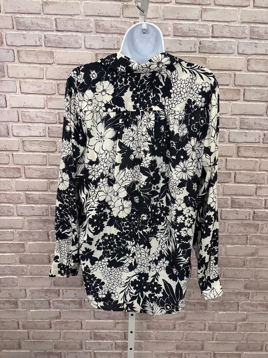 Ann Taylor Shirt, Black/white, Small, New With Tags