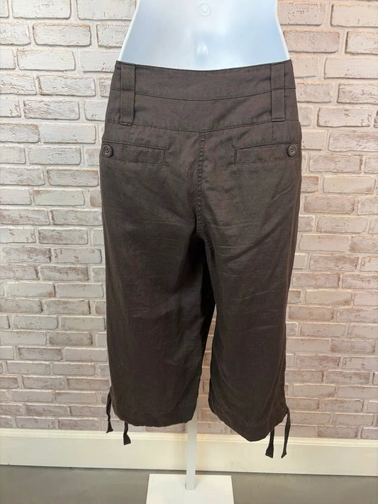 Willi Smith Bottom - Capris – Willi Smith Linen Capris, Brown, 10, Used - Excellent
