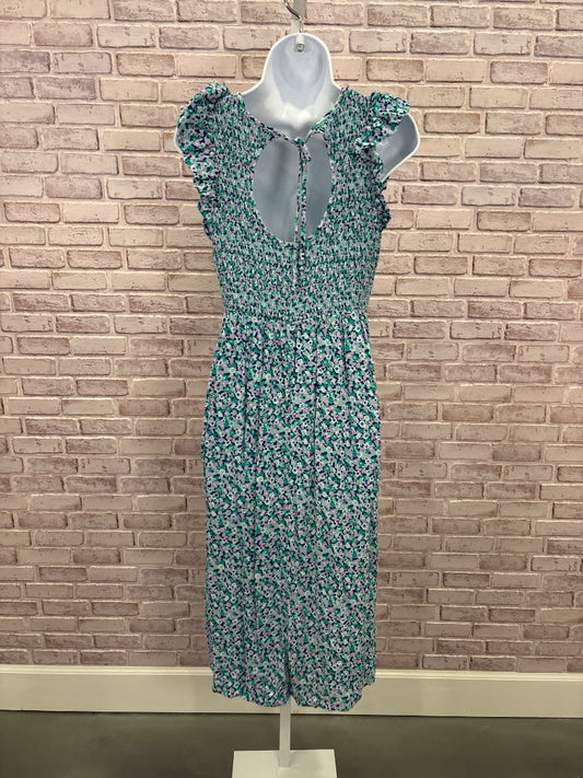 A new day Dress, Green/purple floral, Small, Used - Good