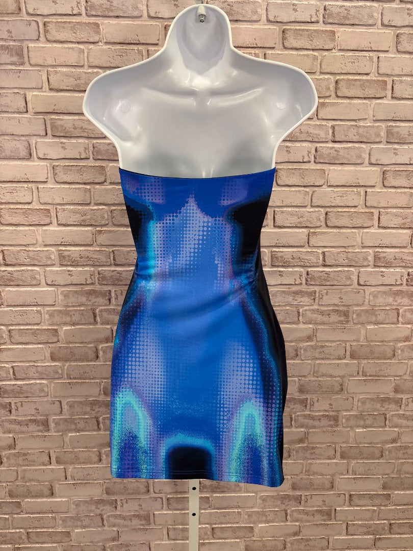 White fox Dress, Black/blue, Medium, Used - Good