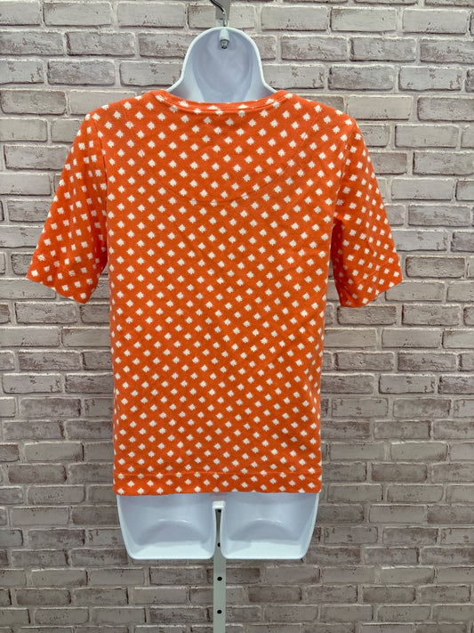 Chicos Shirt, Orange/white, 0, Used - Good