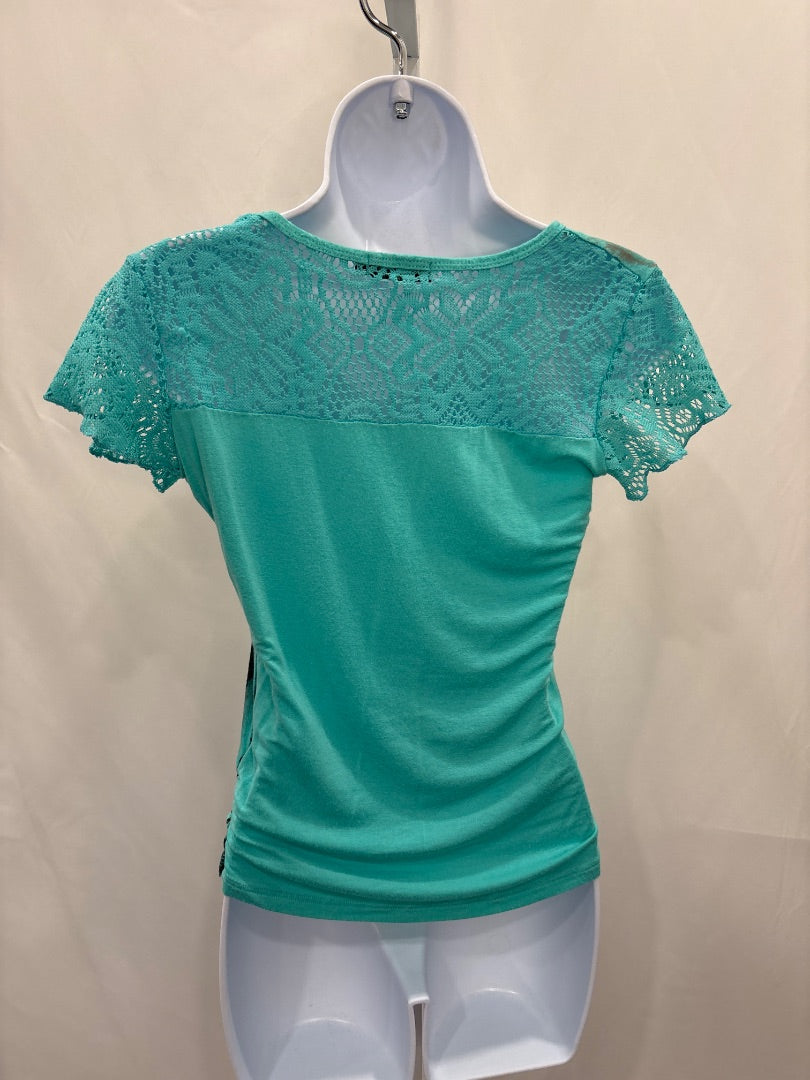 Vanilla sugar collection Shirt, Turquoise/grey, Small