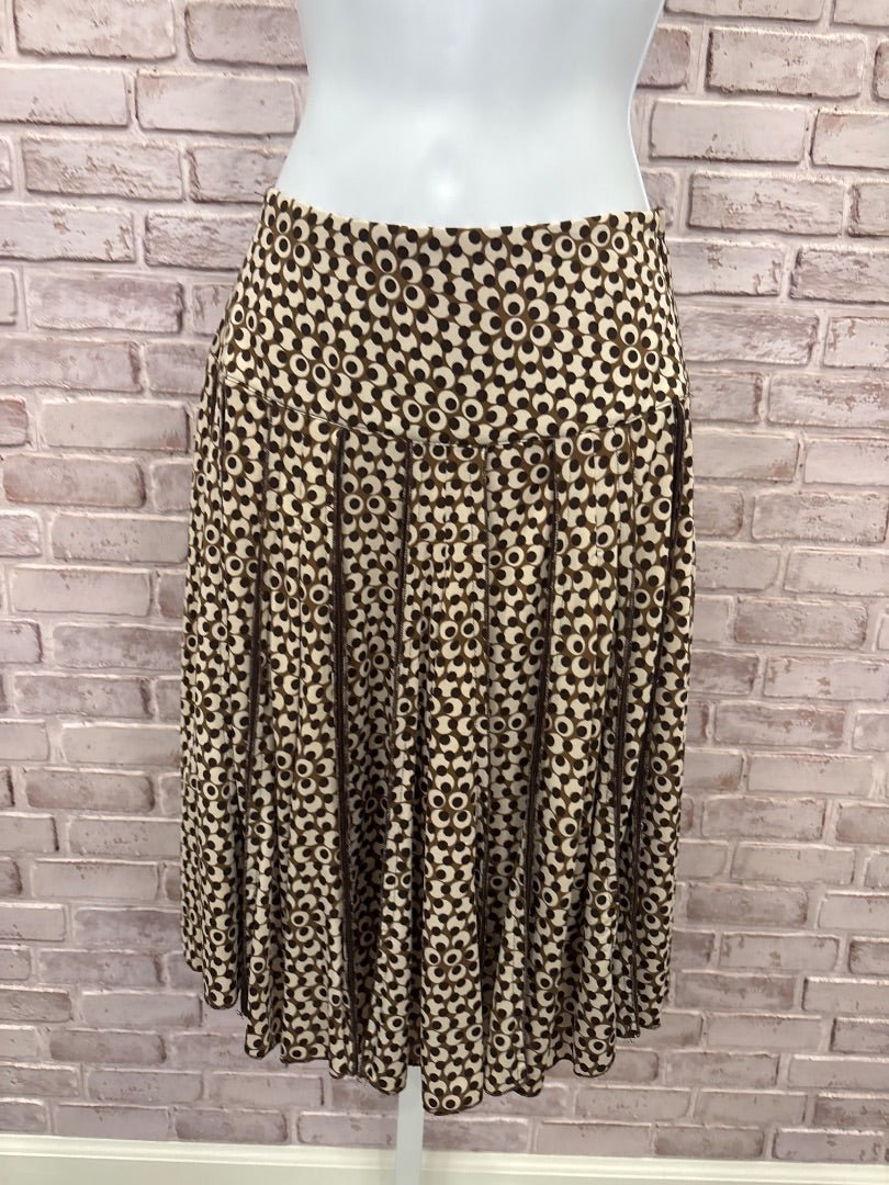 Lapis Skirt, Brown/white, XS, Used - Good - Chill Boutique Consignment