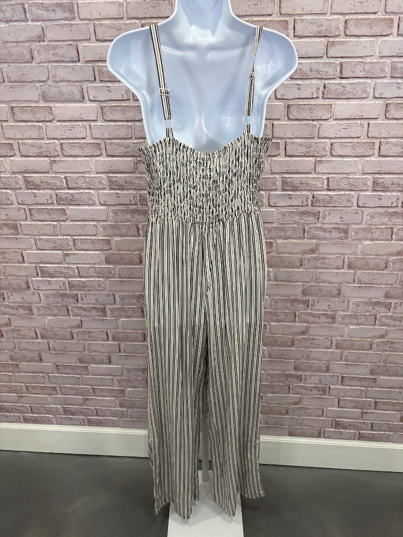 Lily Rose Jumpsuit, Stripes, Medium, New With Tags - Chill Boutique Consignment