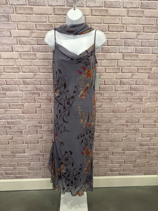 Papell boutique evening Dress, Grey multi, Large/10, New With Tags - Chill Boutique Consignment