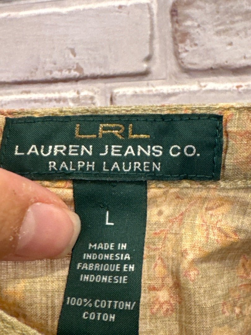 Ralph Lauren Shirt, Green multi, Large, Used - Good - Chill Boutique Consignment