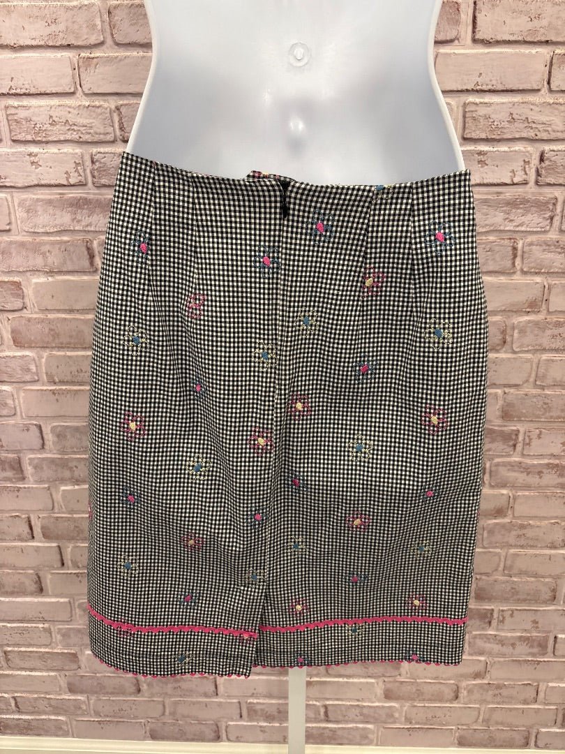 Talbots Skirt, Black/white gingham, Medium/6, Used - Good - Chill Boutique Consignment