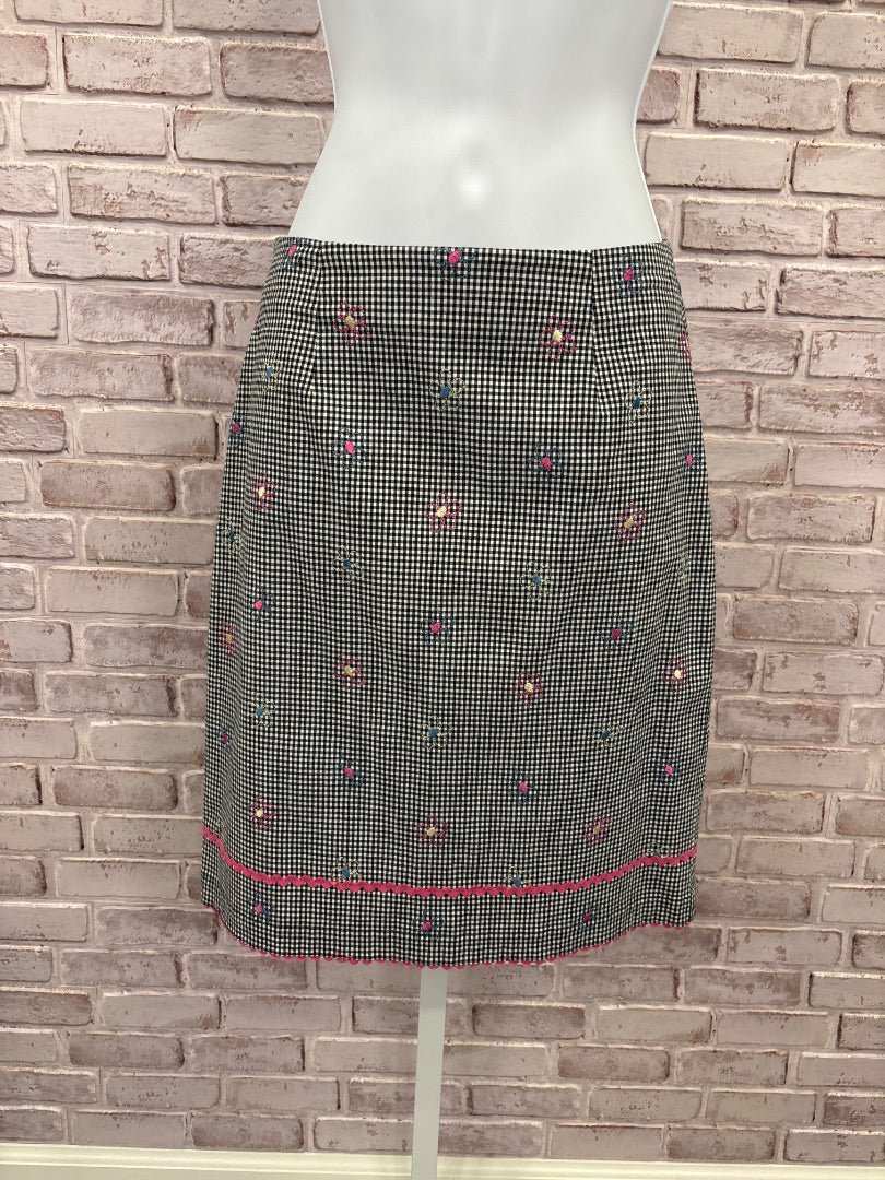 Talbots Skirt, Black/white gingham, Medium/6, Used - Good - Chill Boutique Consignment