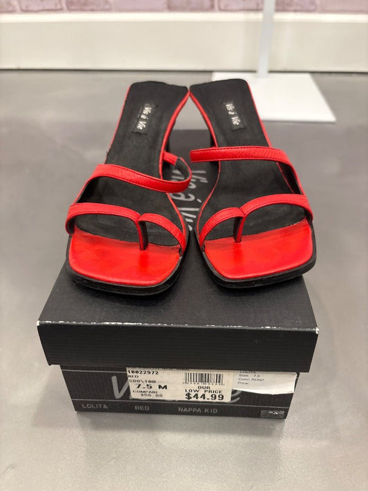 vis a vie Heels, Red, 7.5, Used - Good - Chill Boutique Consignment