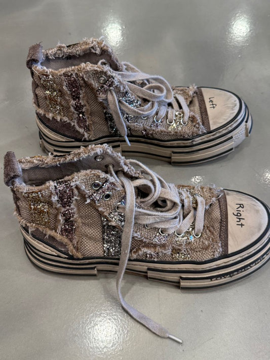 Rebecca White Sneakers, Multi, 7.5