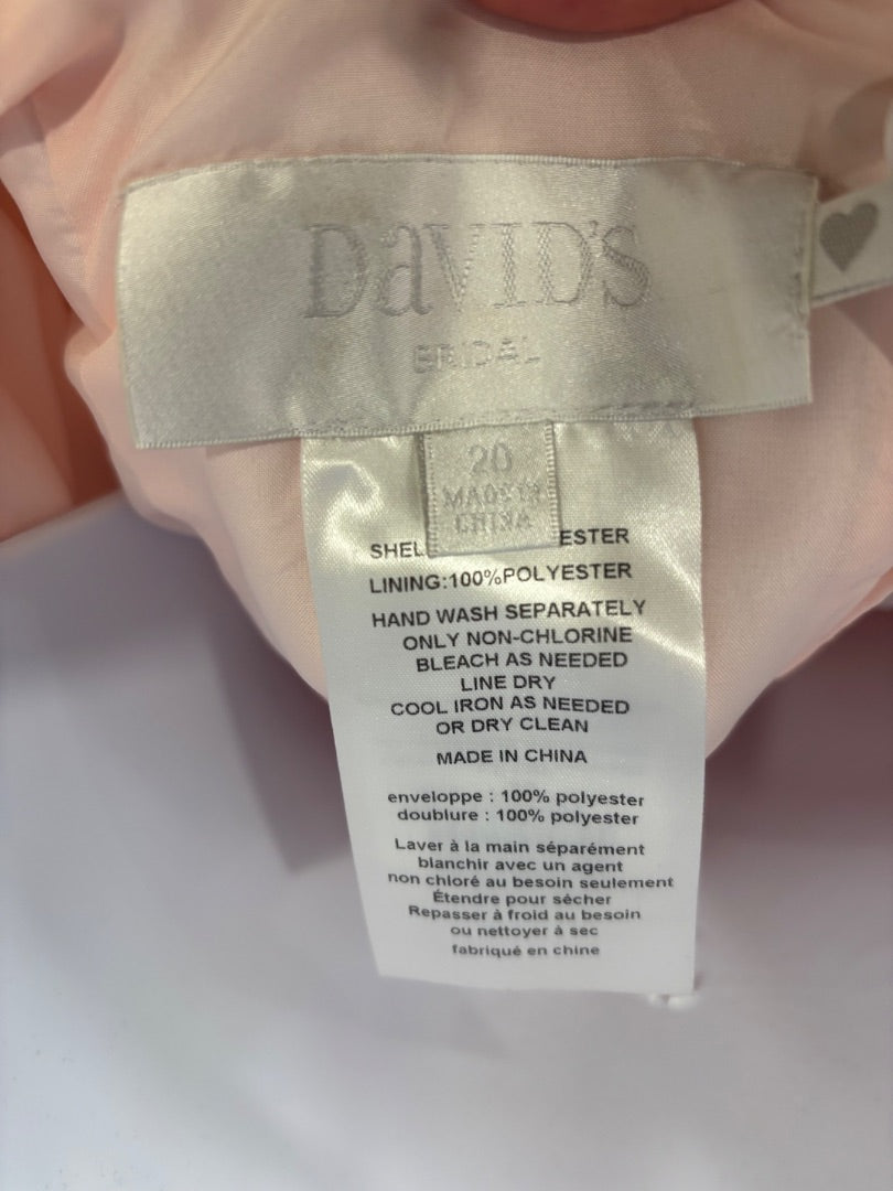 David’s Bridal Dress, Pink, 20, New With Tags