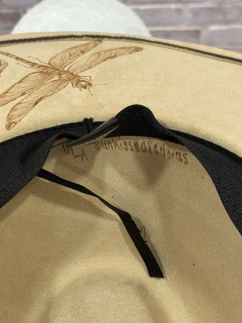 Sun Kissed Fedoras Flat Brim, Sand, Medium, Brand New