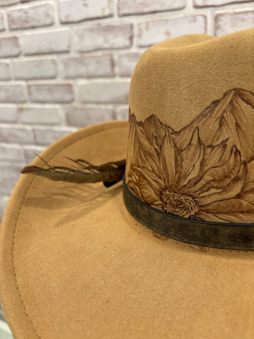 Sun Kissed Fedoras Cowgirl Hat, Red desert sand, Medium, Brand New