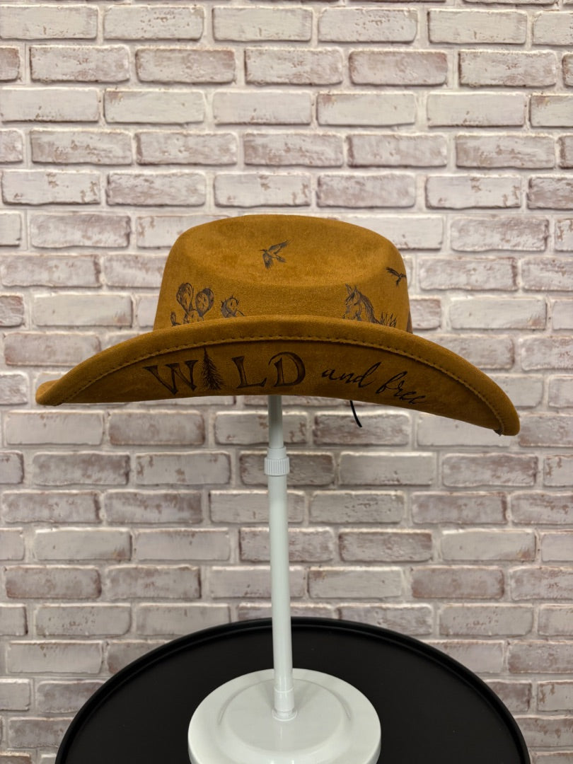 Sun Kissed Fedoras Cowgirl Hat, Rust, Medium, Used - Good