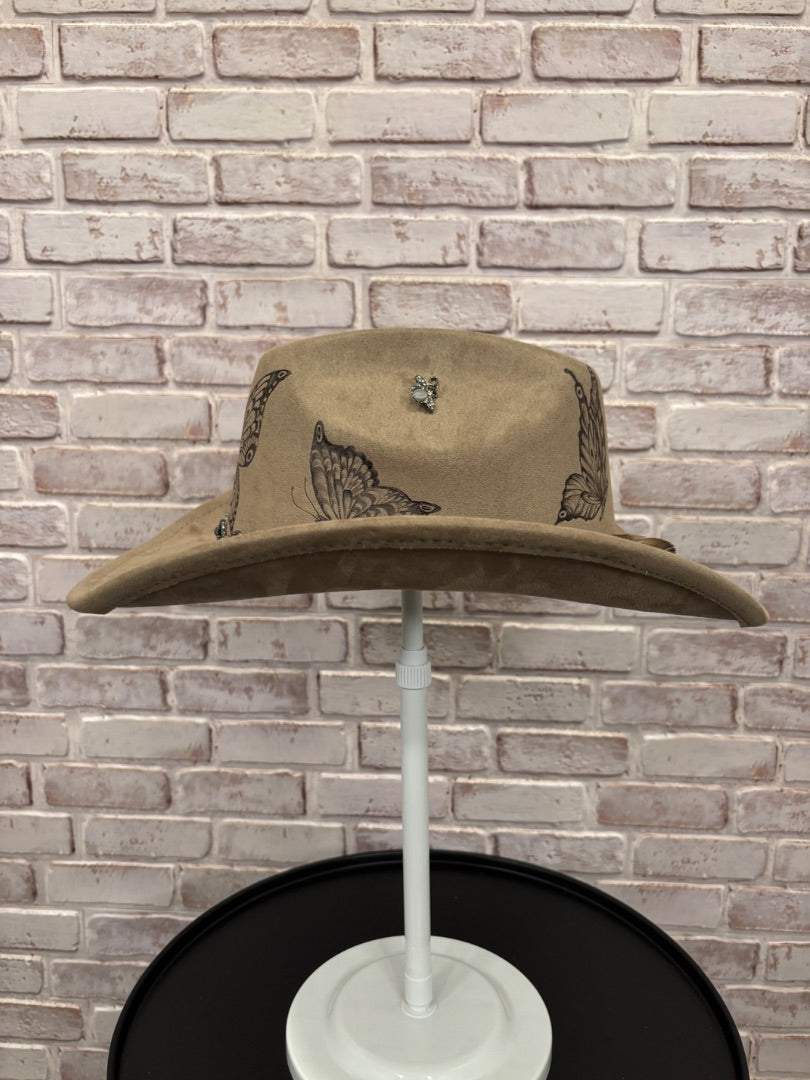 Sun Kissed Fedoras Cowgirl Hat, Greige, Medium, Brand New