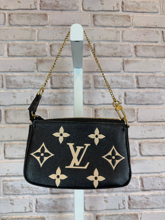Louis Vuitton Empreinte Monogram Giant Mini Pochette Handbag, Black multi, One Size, Used - Excellent