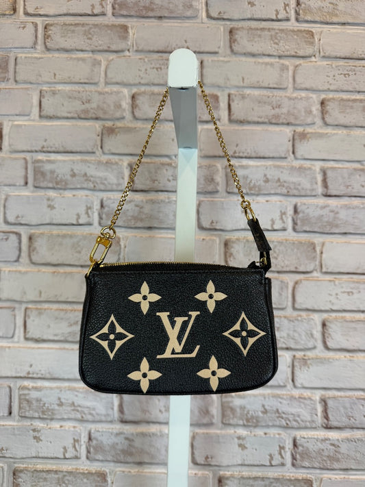 Louis Vuitton Empreinte Monogram Giant Mini Pochette Handbag, Black multi, One Size, Used - Excellent