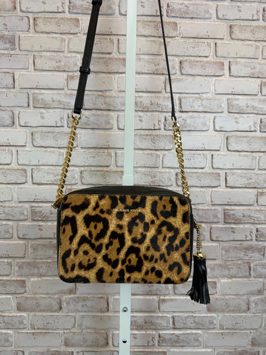 Michael kors Ginny Leopard Print Calf Hair Crossbody, Leopard, One Size, Used - Excellent