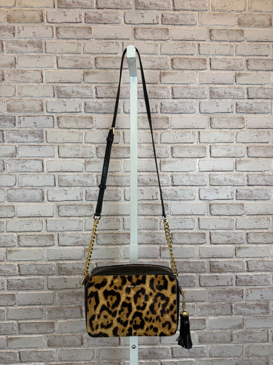 Michael kors Ginny Leopard Print Calf Hair Crossbody, Leopard, One Size, Used - Excellent